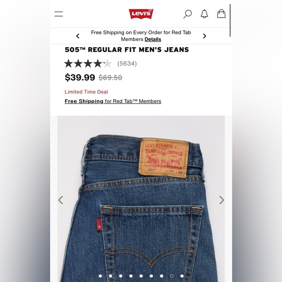 Men Levi 505. Waist 33 length 32. - Picture 8 of 8